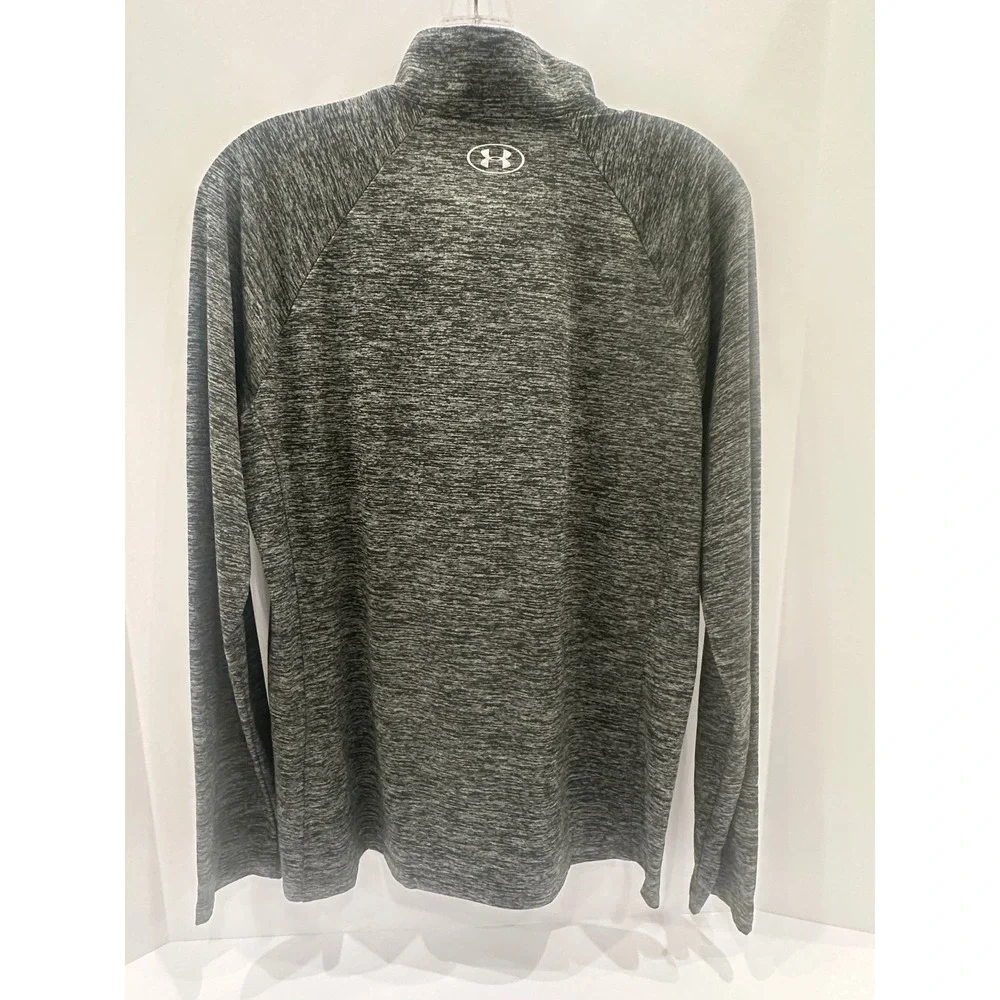 Under Armour Women Tech Twist 1/4 Zip Pullover Gray Space Dye Activewear Large